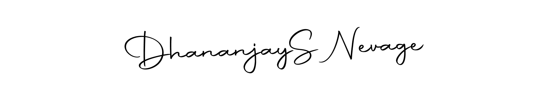 Autography-DOLnW is a professional signature style that is perfect for those who want to add a touch of class to their signature. It is also a great choice for those who want to make their signature more unique. Get Dhananjay  S Nevage name to fancy signature for free. Dhananjay  S Nevage signature style 10 images and pictures png