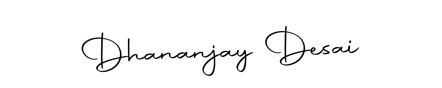 How to make Dhananjay Desai name signature. Use Autography-DOLnW style for creating short signs online. This is the latest handwritten sign. Dhananjay Desai signature style 10 images and pictures png