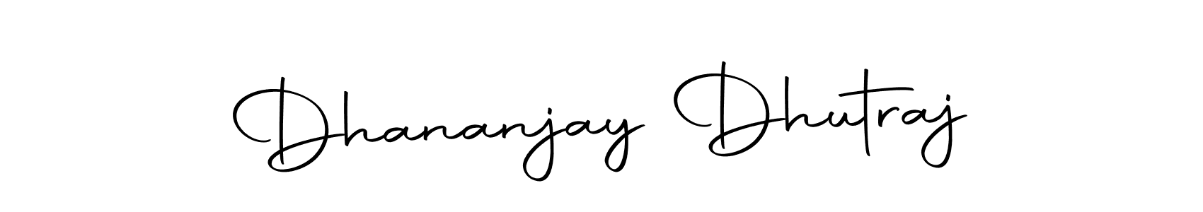 How to make Dhananjay Dhutraj name signature. Use Autography-DOLnW style for creating short signs online. This is the latest handwritten sign. Dhananjay Dhutraj signature style 10 images and pictures png