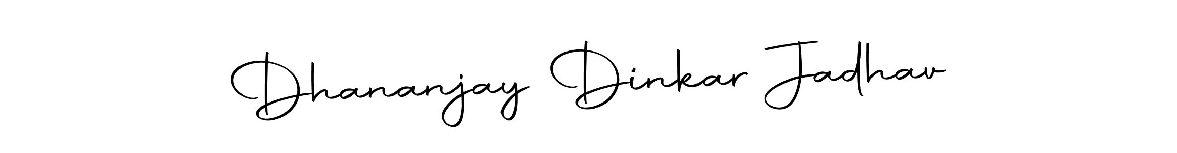 How to make Dhananjay Dinkar Jadhav name signature. Use Autography-DOLnW style for creating short signs online. This is the latest handwritten sign. Dhananjay Dinkar Jadhav signature style 10 images and pictures png