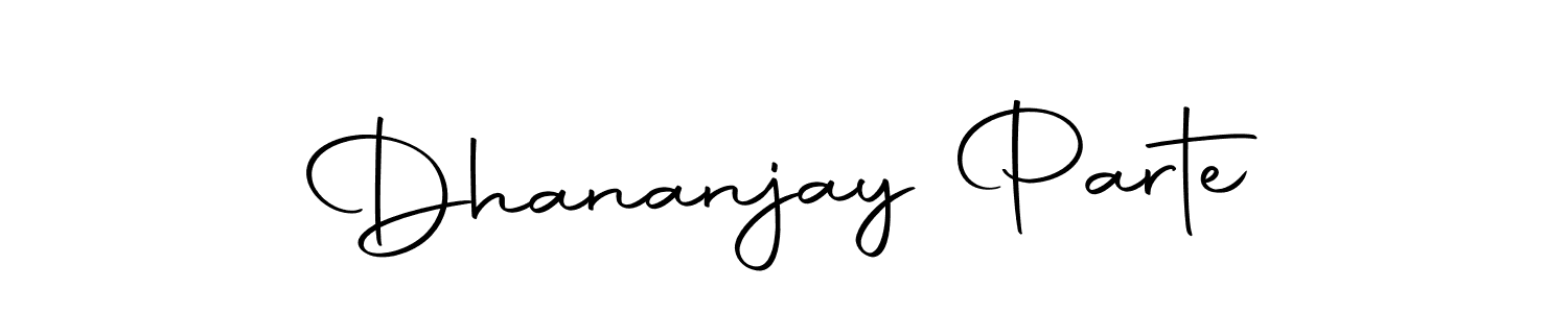 How to make Dhananjay Parte name signature. Use Autography-DOLnW style for creating short signs online. This is the latest handwritten sign. Dhananjay Parte signature style 10 images and pictures png