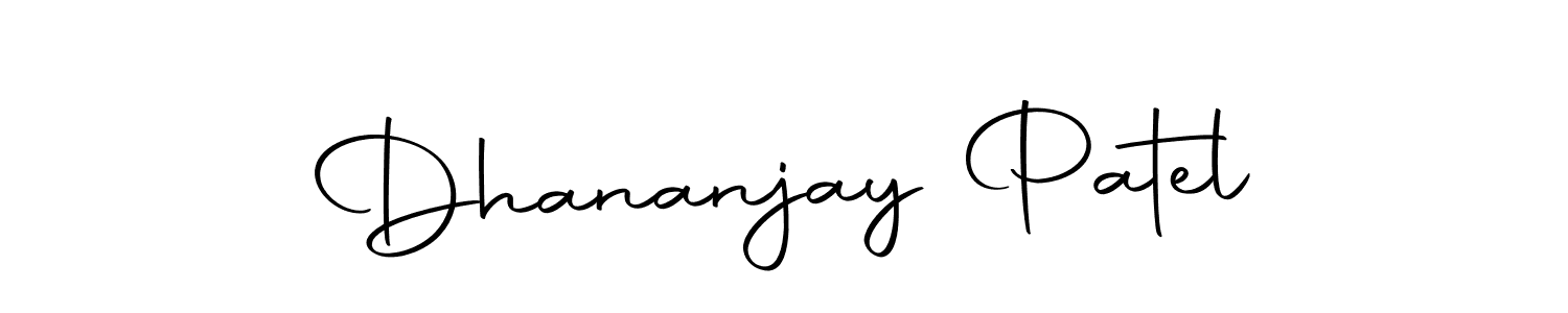 How to make Dhananjay Patel name signature. Use Autography-DOLnW style for creating short signs online. This is the latest handwritten sign. Dhananjay Patel signature style 10 images and pictures png