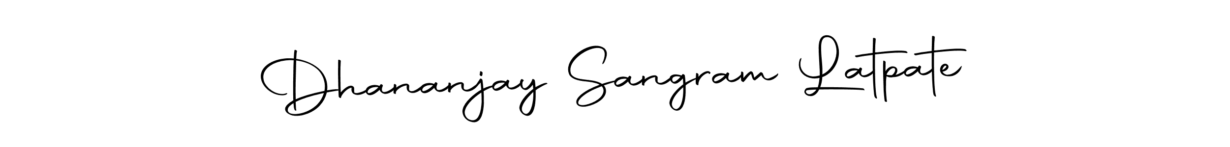 How to make Dhananjay Sangram Latpate name signature. Use Autography-DOLnW style for creating short signs online. This is the latest handwritten sign. Dhananjay Sangram Latpate signature style 10 images and pictures png