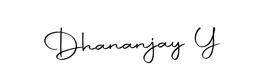 Also we have Dhananjay Y name is the best signature style. Create professional handwritten signature collection using Autography-DOLnW autograph style. Dhananjay Y signature style 10 images and pictures png