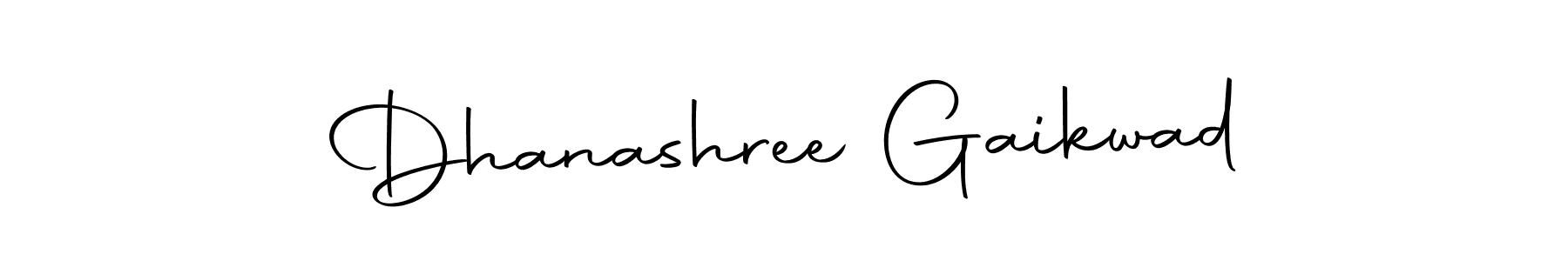 Create a beautiful signature design for name Dhanashree Gaikwad. With this signature (Autography-DOLnW) fonts, you can make a handwritten signature for free. Dhanashree Gaikwad signature style 10 images and pictures png