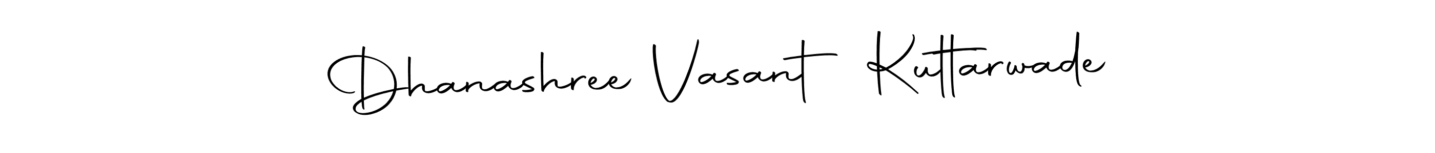 Also we have Dhanashree Vasant Kuttarwade name is the best signature style. Create professional handwritten signature collection using Autography-DOLnW autograph style. Dhanashree Vasant Kuttarwade signature style 10 images and pictures png