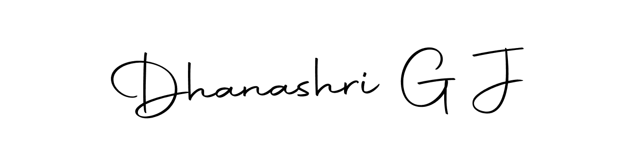 Create a beautiful signature design for name Dhanashri G J. With this signature (Autography-DOLnW) fonts, you can make a handwritten signature for free. Dhanashri G J signature style 10 images and pictures png