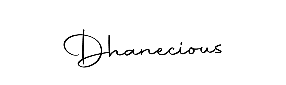 Make a short Dhanecious signature style. Manage your documents anywhere anytime using Autography-DOLnW. Create and add eSignatures, submit forms, share and send files easily. Dhanecious signature style 10 images and pictures png
