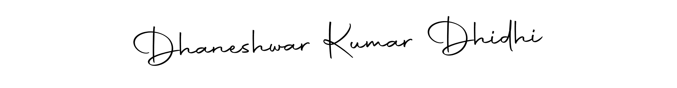 How to make Dhaneshwar Kumar Dhidhi name signature. Use Autography-DOLnW style for creating short signs online. This is the latest handwritten sign. Dhaneshwar Kumar Dhidhi signature style 10 images and pictures png