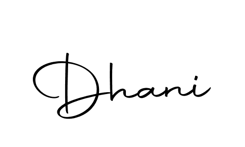 Make a beautiful signature design for name Dhani. With this signature (Autography-DOLnW) style, you can create a handwritten signature for free. Dhani signature style 10 images and pictures png
