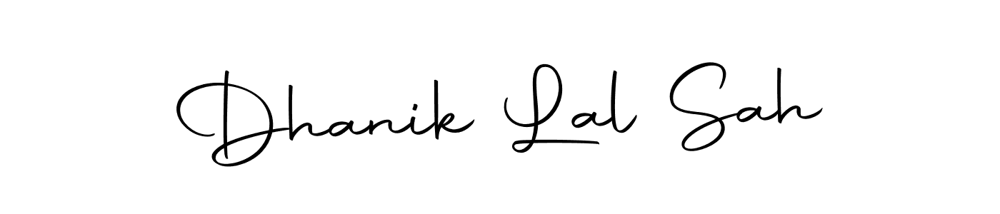 The best way (Autography-DOLnW) to make a short signature is to pick only two or three words in your name. The name Dhanik Lal Sah include a total of six letters. For converting this name. Dhanik Lal Sah signature style 10 images and pictures png