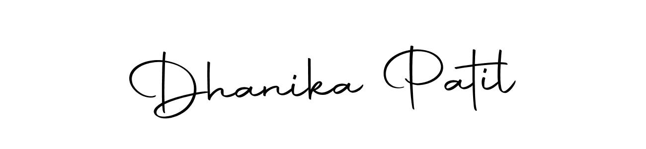 Make a beautiful signature design for name Dhanika Patil. Use this online signature maker to create a handwritten signature for free. Dhanika Patil signature style 10 images and pictures png