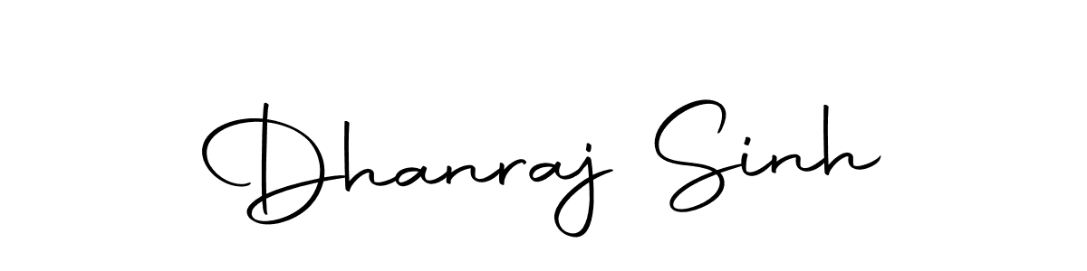 How to make Dhanraj Sinh name signature. Use Autography-DOLnW style for creating short signs online. This is the latest handwritten sign. Dhanraj Sinh signature style 10 images and pictures png