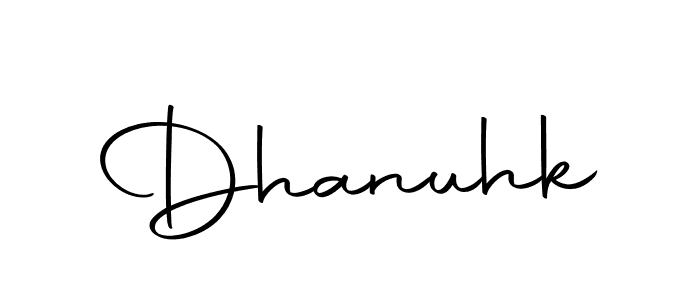 Design your own signature with our free online signature maker. With this signature software, you can create a handwritten (Autography-DOLnW) signature for name Dhanuhk. Dhanuhk signature style 10 images and pictures png