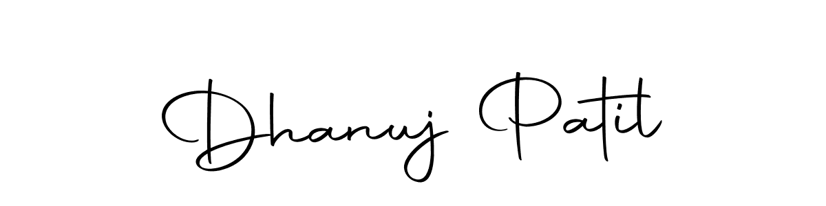 You should practise on your own different ways (Autography-DOLnW) to write your name (Dhanuj Patil) in signature. don't let someone else do it for you. Dhanuj Patil signature style 10 images and pictures png