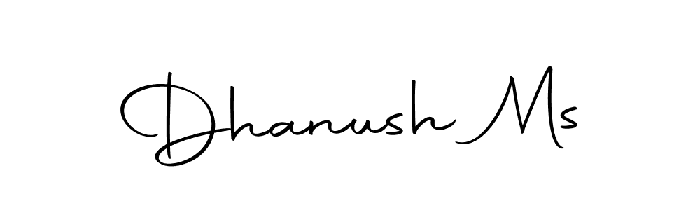 You should practise on your own different ways (Autography-DOLnW) to write your name (Dhanush Ms) in signature. don't let someone else do it for you. Dhanush Ms signature style 10 images and pictures png