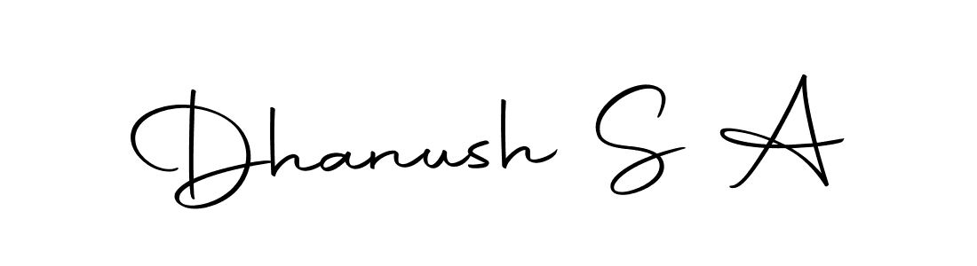 Also we have Dhanush S A name is the best signature style. Create professional handwritten signature collection using Autography-DOLnW autograph style. Dhanush S A signature style 10 images and pictures png