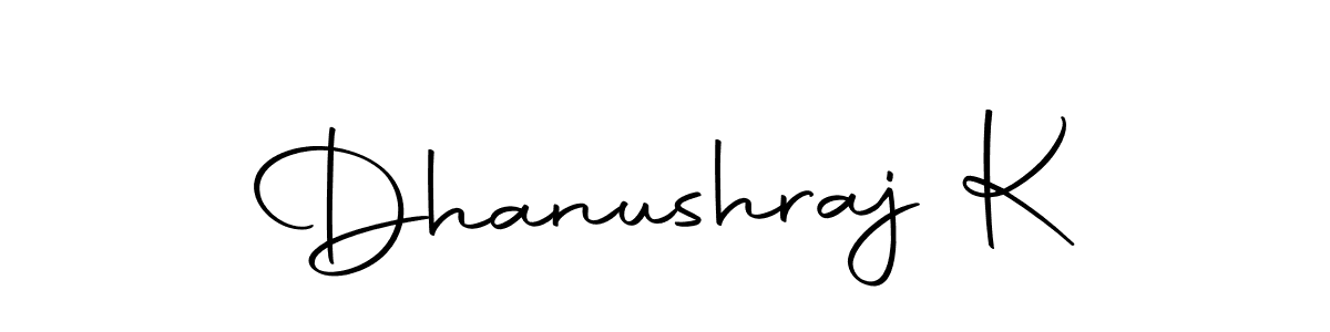 The best way (Autography-DOLnW) to make a short signature is to pick only two or three words in your name. The name Dhanushraj K include a total of six letters. For converting this name. Dhanushraj K signature style 10 images and pictures png