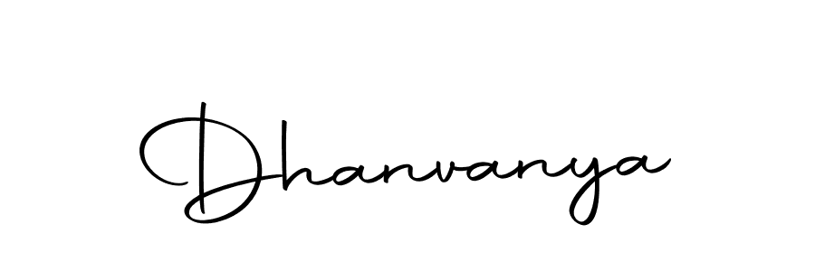 Use a signature maker to create a handwritten signature online. With this signature software, you can design (Autography-DOLnW) your own signature for name Dhanvanya. Dhanvanya signature style 10 images and pictures png