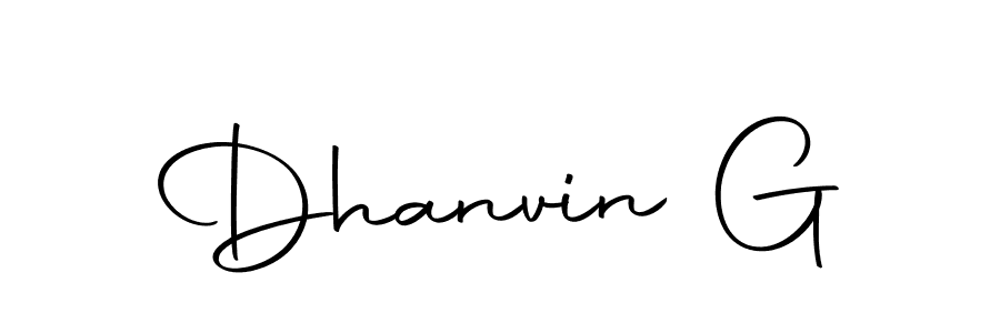 Make a beautiful signature design for name Dhanvin G. With this signature (Autography-DOLnW) style, you can create a handwritten signature for free. Dhanvin G signature style 10 images and pictures png