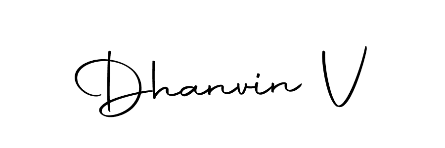 Design your own signature with our free online signature maker. With this signature software, you can create a handwritten (Autography-DOLnW) signature for name Dhanvin V. Dhanvin V signature style 10 images and pictures png