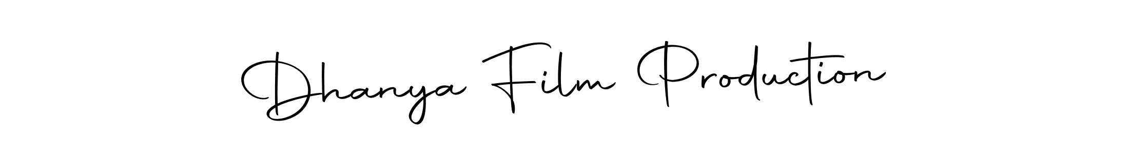 How to make Dhanya Film Production name signature. Use Autography-DOLnW style for creating short signs online. This is the latest handwritten sign. Dhanya Film Production signature style 10 images and pictures png