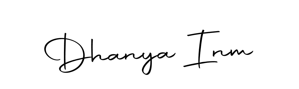 Here are the top 10 professional signature styles for the name Dhanya Inm. These are the best autograph styles you can use for your name. Dhanya Inm signature style 10 images and pictures png