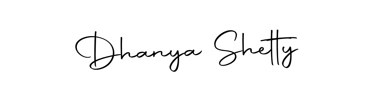 Design your own signature with our free online signature maker. With this signature software, you can create a handwritten (Autography-DOLnW) signature for name Dhanya Shetty. Dhanya Shetty signature style 10 images and pictures png