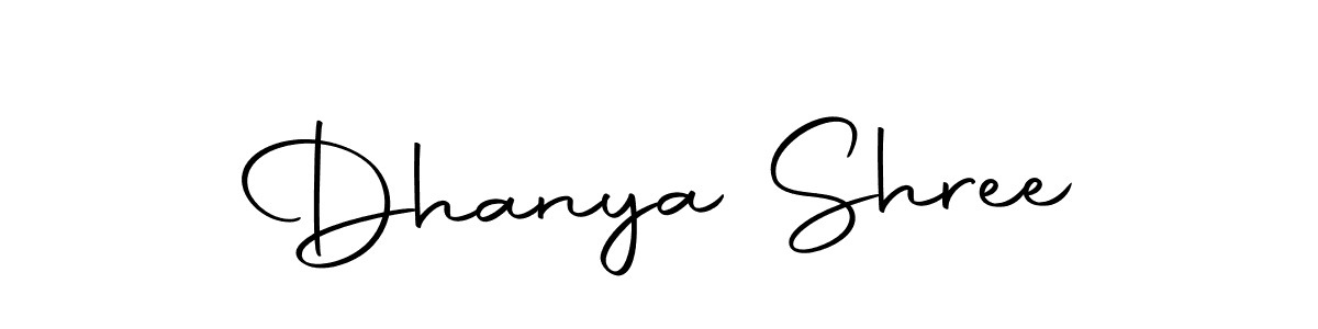 Create a beautiful signature design for name Dhanya Shree. With this signature (Autography-DOLnW) fonts, you can make a handwritten signature for free. Dhanya Shree signature style 10 images and pictures png