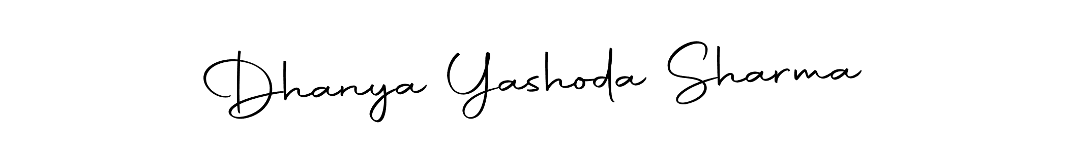 Also we have Dhanya Yashoda Sharma name is the best signature style. Create professional handwritten signature collection using Autography-DOLnW autograph style. Dhanya Yashoda Sharma signature style 10 images and pictures png
