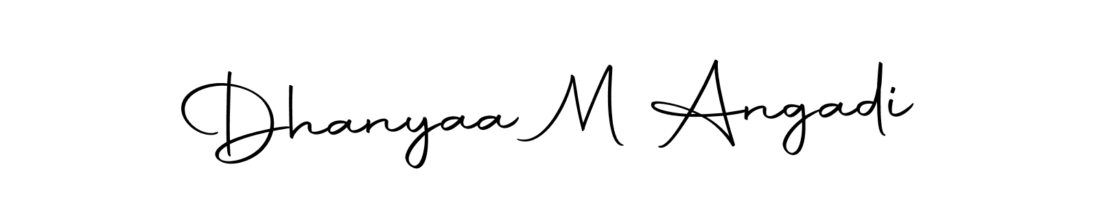 Also we have Dhanyaa M Angadi name is the best signature style. Create professional handwritten signature collection using Autography-DOLnW autograph style. Dhanyaa M Angadi signature style 10 images and pictures png