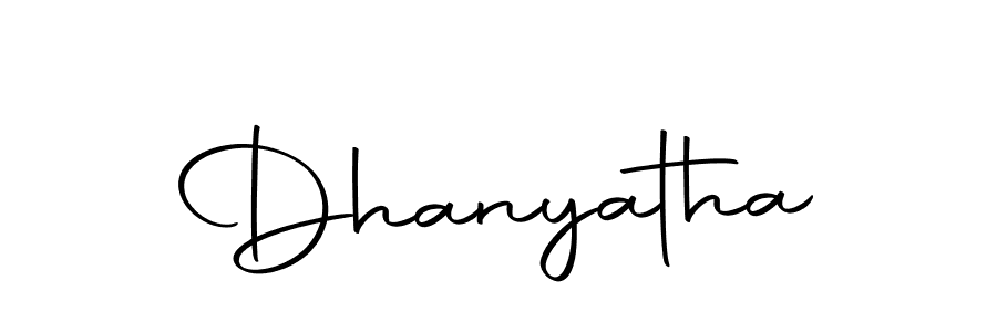 Use a signature maker to create a handwritten signature online. With this signature software, you can design (Autography-DOLnW) your own signature for name Dhanyatha. Dhanyatha signature style 10 images and pictures png