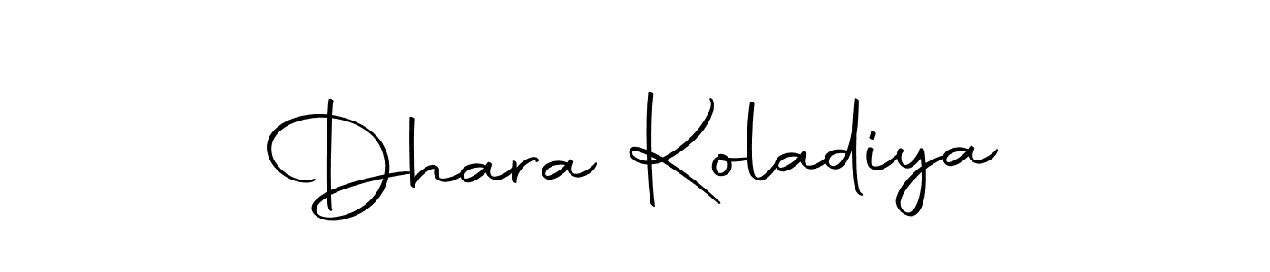 Design your own signature with our free online signature maker. With this signature software, you can create a handwritten (Autography-DOLnW) signature for name Dhara Koladiya. Dhara Koladiya signature style 10 images and pictures png