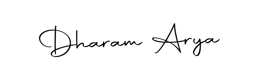 Also we have Dharam Arya name is the best signature style. Create professional handwritten signature collection using Autography-DOLnW autograph style. Dharam Arya signature style 10 images and pictures png