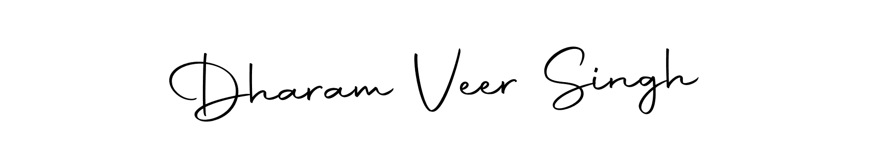 Create a beautiful signature design for name Dharam Veer Singh. With this signature (Autography-DOLnW) fonts, you can make a handwritten signature for free. Dharam Veer Singh signature style 10 images and pictures png