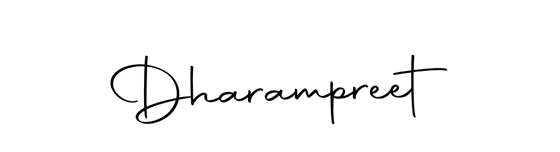 Design your own signature with our free online signature maker. With this signature software, you can create a handwritten (Autography-DOLnW) signature for name Dharampreet. Dharampreet signature style 10 images and pictures png