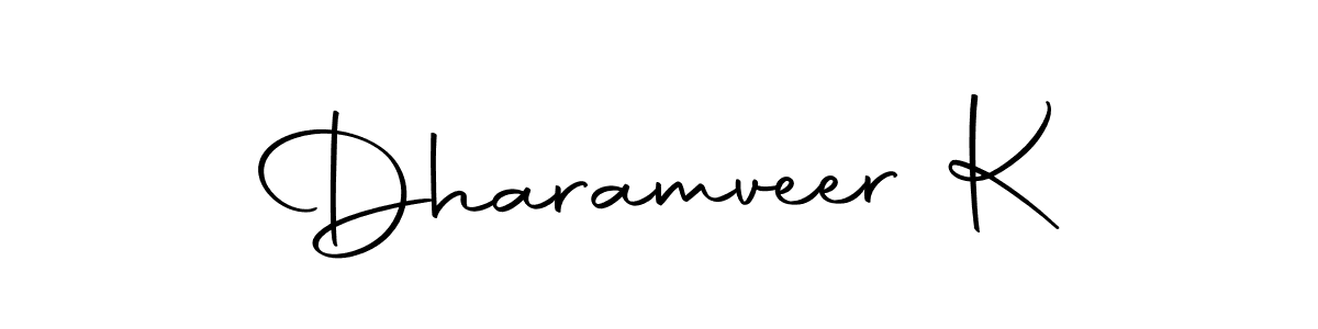 Also we have Dharamveer K name is the best signature style. Create professional handwritten signature collection using Autography-DOLnW autograph style. Dharamveer K signature style 10 images and pictures png