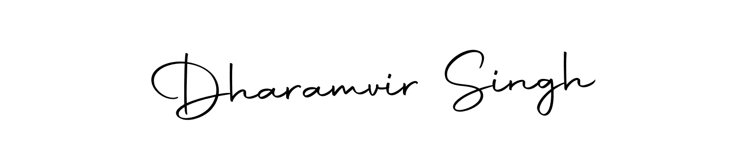 How to make Dharamvir Singh name signature. Use Autography-DOLnW style for creating short signs online. This is the latest handwritten sign. Dharamvir Singh signature style 10 images and pictures png