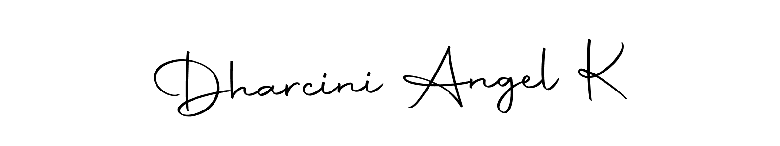 You can use this online signature creator to create a handwritten signature for the name Dharcini Angel K. This is the best online autograph maker. Dharcini Angel K signature style 10 images and pictures png