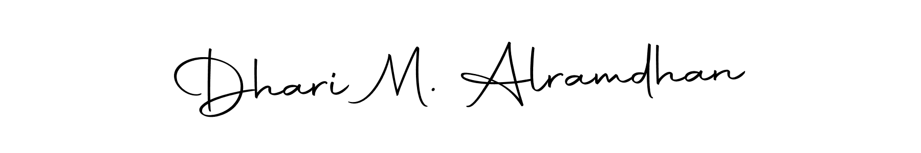 Make a beautiful signature design for name Dhari M. Alramdhan. With this signature (Autography-DOLnW) style, you can create a handwritten signature for free. Dhari M. Alramdhan signature style 10 images and pictures png