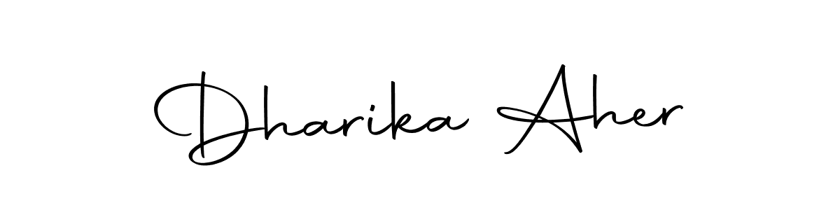 You should practise on your own different ways (Autography-DOLnW) to write your name (Dharika Aher) in signature. don't let someone else do it for you. Dharika Aher signature style 10 images and pictures png