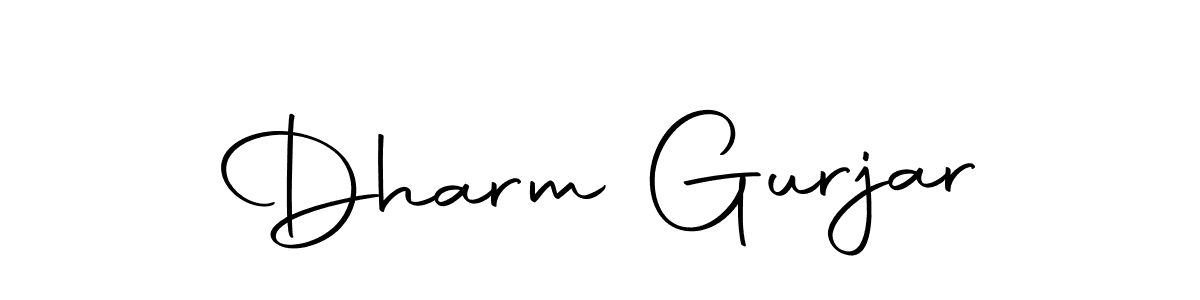 Create a beautiful signature design for name Dharm Gurjar. With this signature (Autography-DOLnW) fonts, you can make a handwritten signature for free. Dharm Gurjar signature style 10 images and pictures png