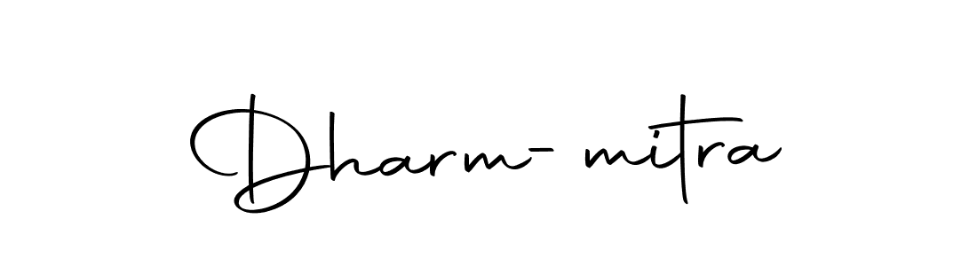 Create a beautiful signature design for name Dharm-mitra. With this signature (Autography-DOLnW) fonts, you can make a handwritten signature for free. Dharm-mitra signature style 10 images and pictures png