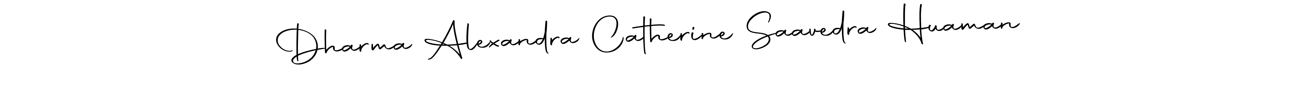 Make a beautiful signature design for name Dharma Alexandra Catherine Saavedra Huaman. With this signature (Autography-DOLnW) style, you can create a handwritten signature for free. Dharma Alexandra Catherine Saavedra Huaman signature style 10 images and pictures png