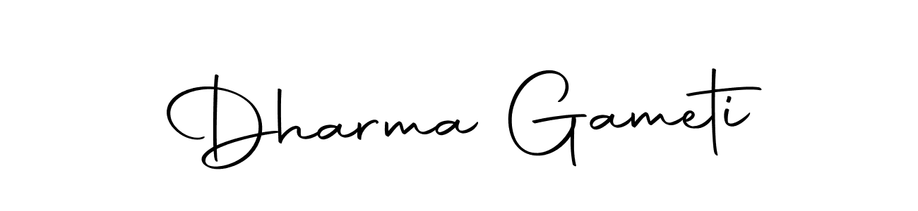 Make a beautiful signature design for name Dharma Gameti. With this signature (Autography-DOLnW) style, you can create a handwritten signature for free. Dharma Gameti signature style 10 images and pictures png