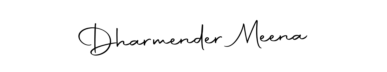 Create a beautiful signature design for name Dharmender Meena. With this signature (Autography-DOLnW) fonts, you can make a handwritten signature for free. Dharmender Meena signature style 10 images and pictures png