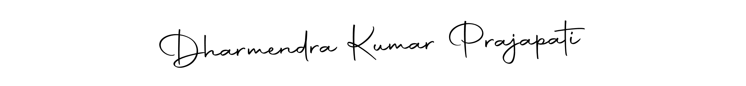 How to make Dharmendra Kumar Prajapati name signature. Use Autography-DOLnW style for creating short signs online. This is the latest handwritten sign. Dharmendra Kumar Prajapati signature style 10 images and pictures png