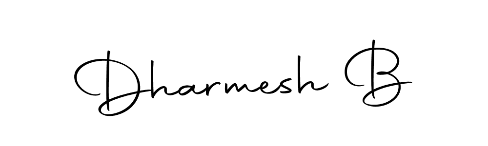 How to make Dharmesh B signature? Autography-DOLnW is a professional autograph style. Create handwritten signature for Dharmesh B name. Dharmesh B signature style 10 images and pictures png