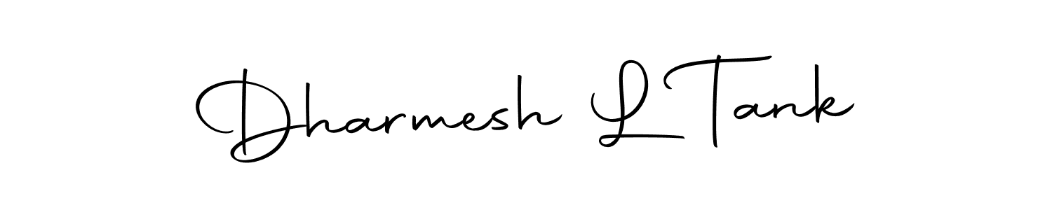 How to make Dharmesh L Tank name signature. Use Autography-DOLnW style for creating short signs online. This is the latest handwritten sign. Dharmesh L Tank signature style 10 images and pictures png