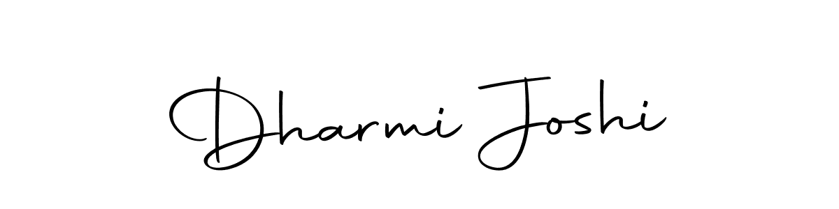 How to make Dharmi Joshi name signature. Use Autography-DOLnW style for creating short signs online. This is the latest handwritten sign. Dharmi Joshi signature style 10 images and pictures png